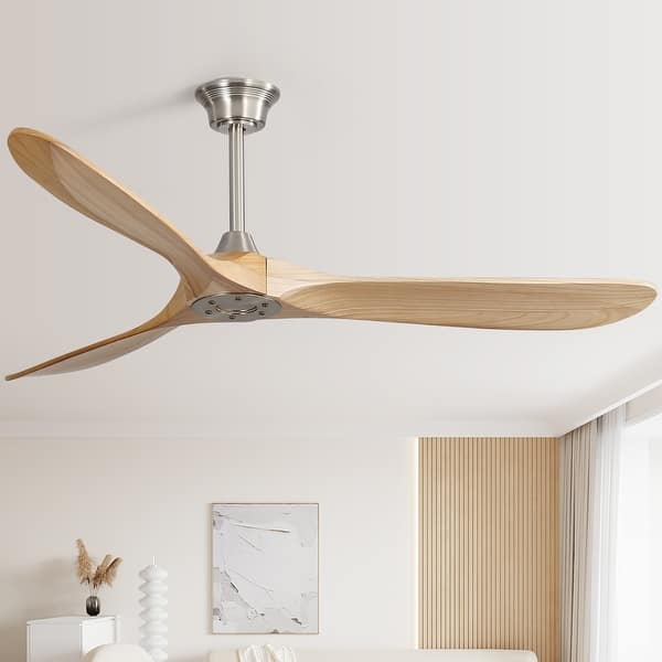 60" Ceiling Fan without Lights, Remote Control and Reversible Motor,3